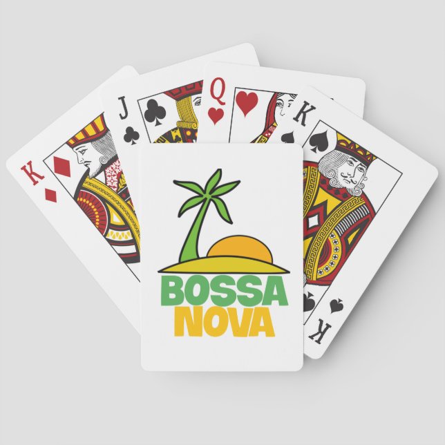 I Liebe Bossa Nova Geschenk für brasilianische Mus Spielkarten (Rückseite)