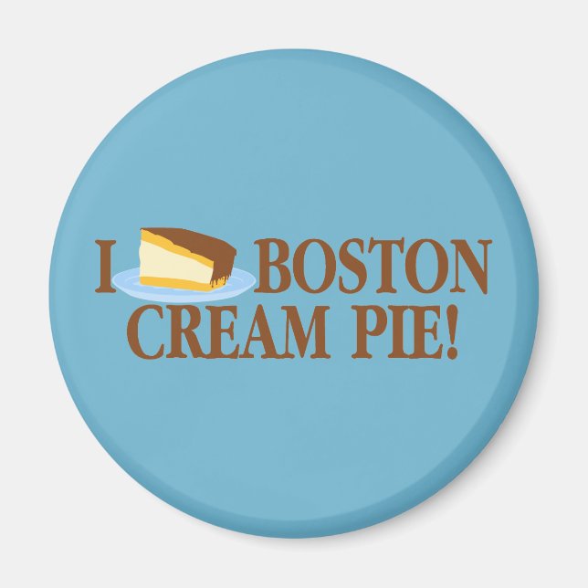 I Liebe Boston Cream Pie Magnet (Vorne)
