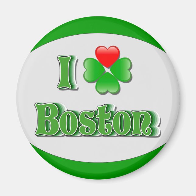 i Liebe Boston - Kleber Magnet (Vorne)