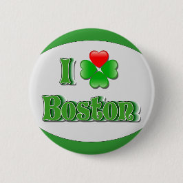 I Liebe Boston - Klee Button