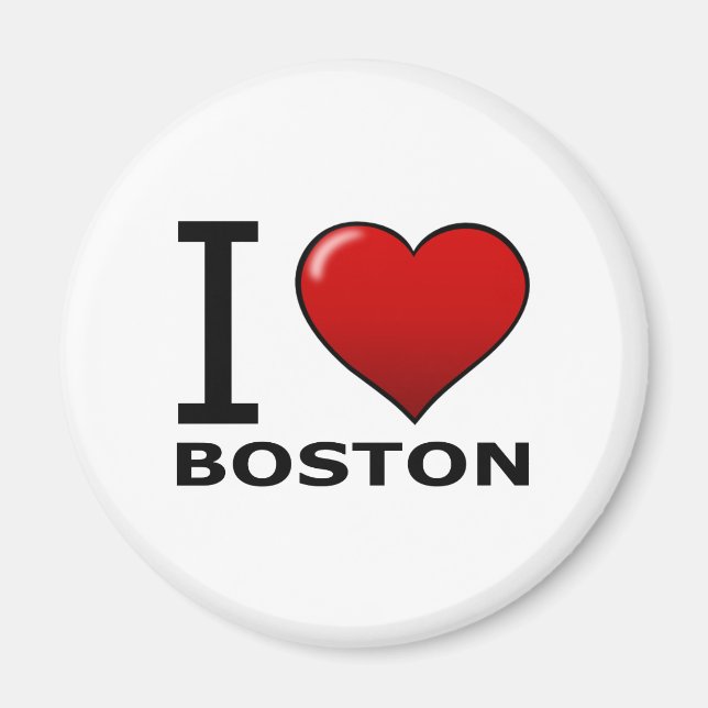 I LIEBE BOSTON, MA - MASSACHUSETTEN MAGNET (Vorne)