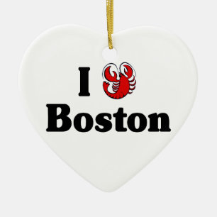 I Liebe Boston ormanent Keramikornament