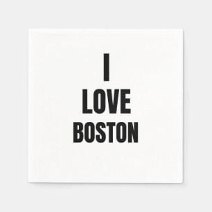 I LIEBE BOSTON SERVIETTE