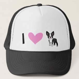 I Liebe-Boston-Terrier Truckerkappe