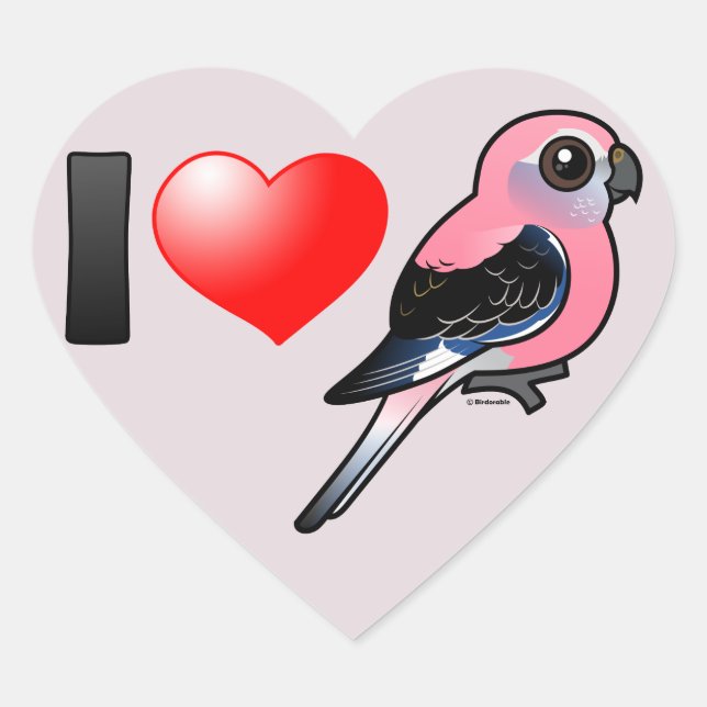 I Liebe Bourkies Herz-Aufkleber (Vorderseite)