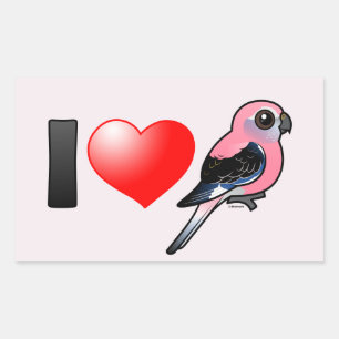 I Liebe Bourkies Rechteckiger Aufkleber