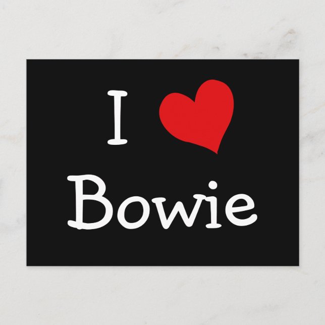 I Liebe Bowie Postkarte (Vorderseite)