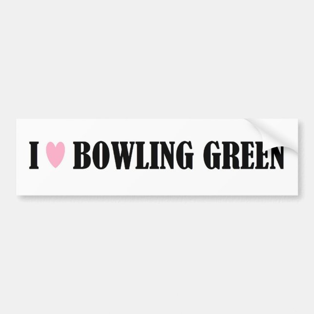 I Liebe-Bowling- GreenAutoaufkleber Autoaufkleber (Vorne)