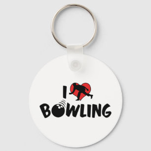 I LIEBE BOWLING SCHLÜSSELANHÄNGER