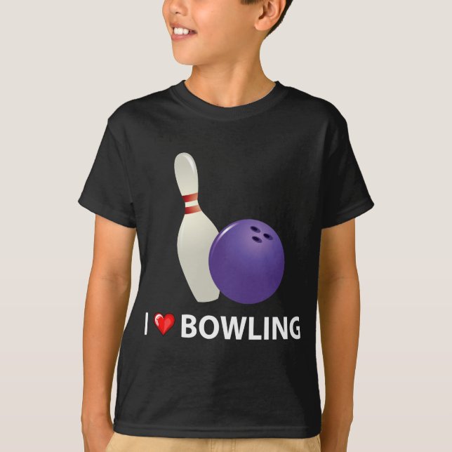I Liebe-Bowling T-Shirt (Vorderseite)
