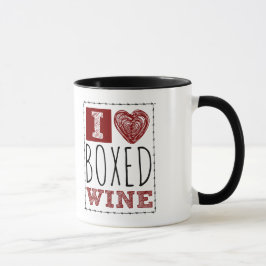 I Liebe Boxed Wine Barbed Wire Heart Tasse