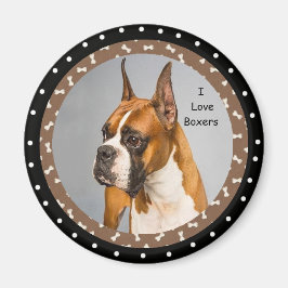 I Liebe Boxer Hunde Magnet