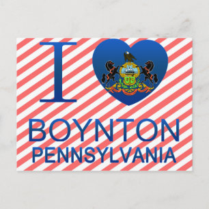 I Liebe Boynton, PA Postkarte