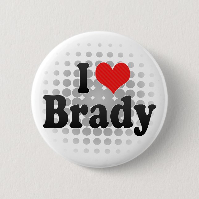I Liebe Brady Button (Vorderseite)