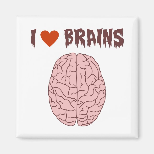 I Liebe Brains Magnet (Vorne)