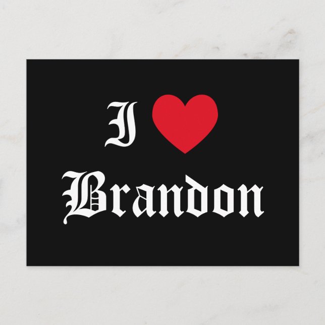 I Liebe Brandon Postkarte (Vorderseite)