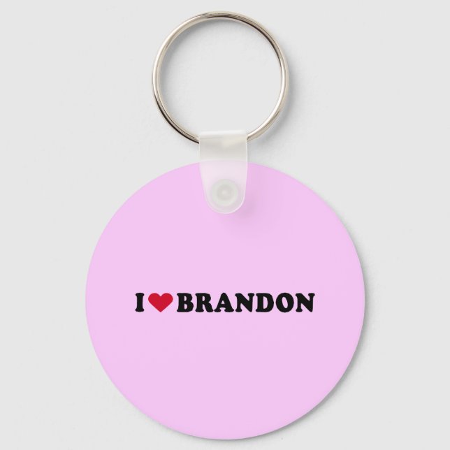 I LIEBE BRANDON SCHLÜSSELANHÄNGER (Vorderseite)