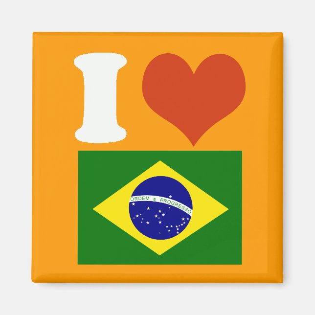 I Liebe Brasil Magnet (Vorne)