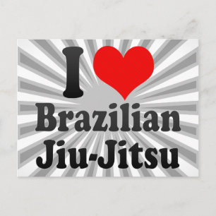 I Liebe Brasilianisch Jiu-Jitsu Postkarte