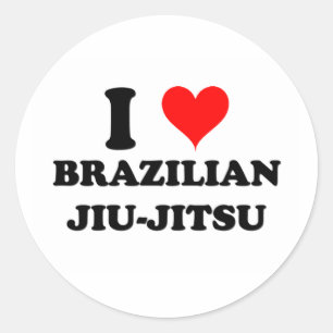 I Liebe Brasilianisch Jiu-Jitsu Runder Aufkleber