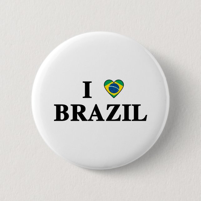 I Liebe Brasilien Button (Vorderseite)