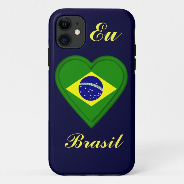 I Liebe Brasilien - Eu-Amo Brasilien - auf Case-Mate iPhone Hülle (Rückseite)
