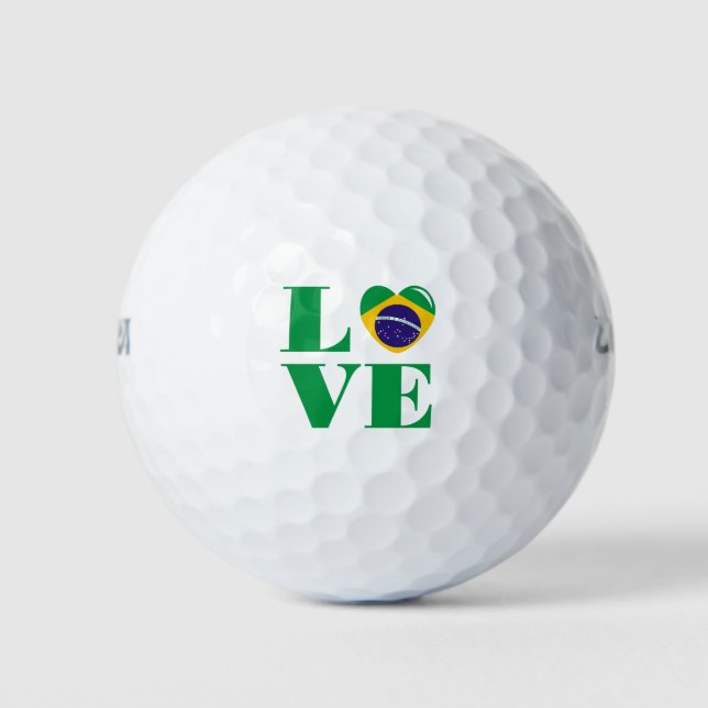 I Liebe Brasilien Golfball (Vorderseite)