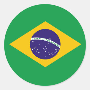 I Liebe Brasilien Runder Aufkleber