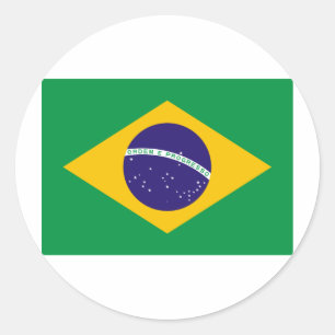 I Liebe Brasilien Runder Aufkleber