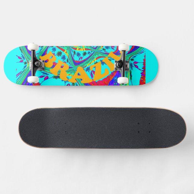 I Liebe Brasilien Spaß Skateboard (Horizontal)