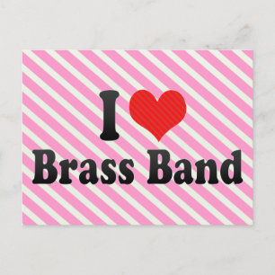 I Liebe Brass Band Postkarte