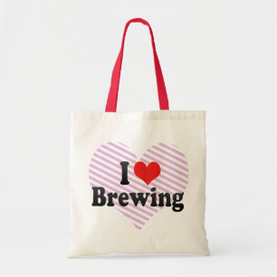 I Liebe-Brauen Tragetasche
