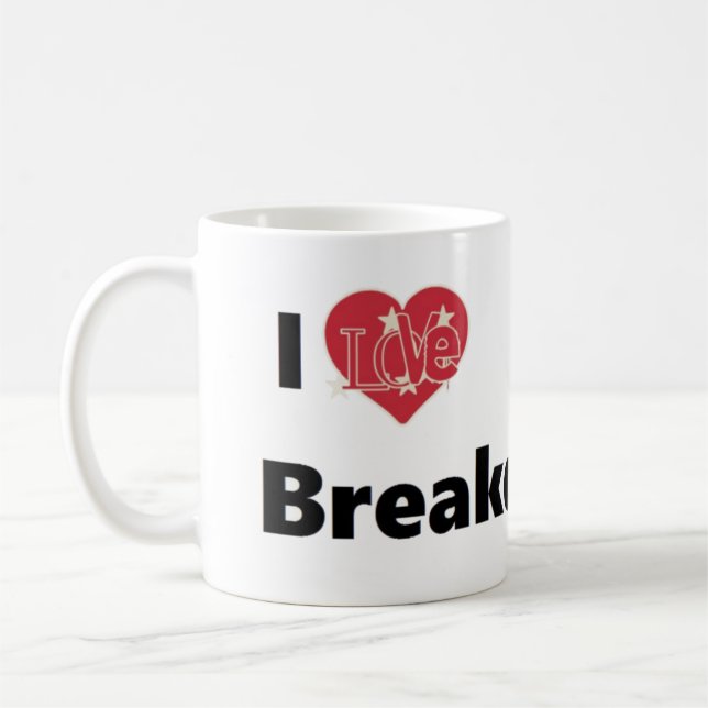 I Liebe Breakdance Kaffeetasse (Links)