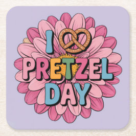 I Liebe Bretzel Day Untersetzer Set