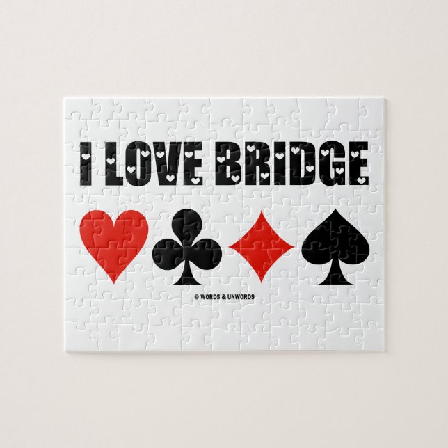 I Liebe Bridge Card Anzug Bridge Attitude (Horizontal)