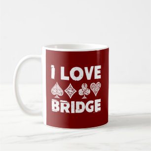 I Liebe Bridge Card Game Player Kaffeetasse