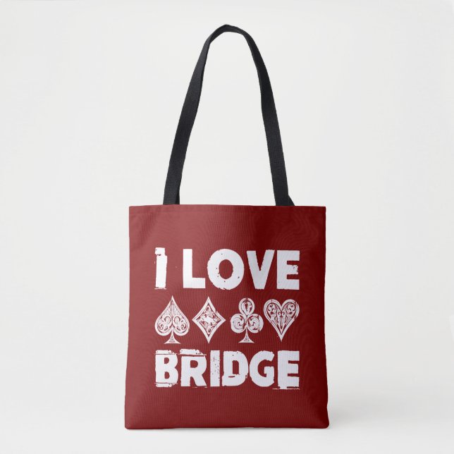 I Liebe Bridge Card Game Player Tasche (Vorderseite)