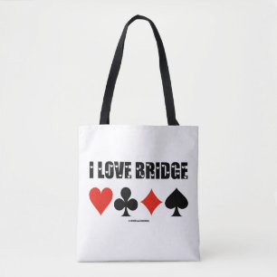 I Liebe Bridge Vier-Karten-Anzug Bridge Spielstärk Tasche