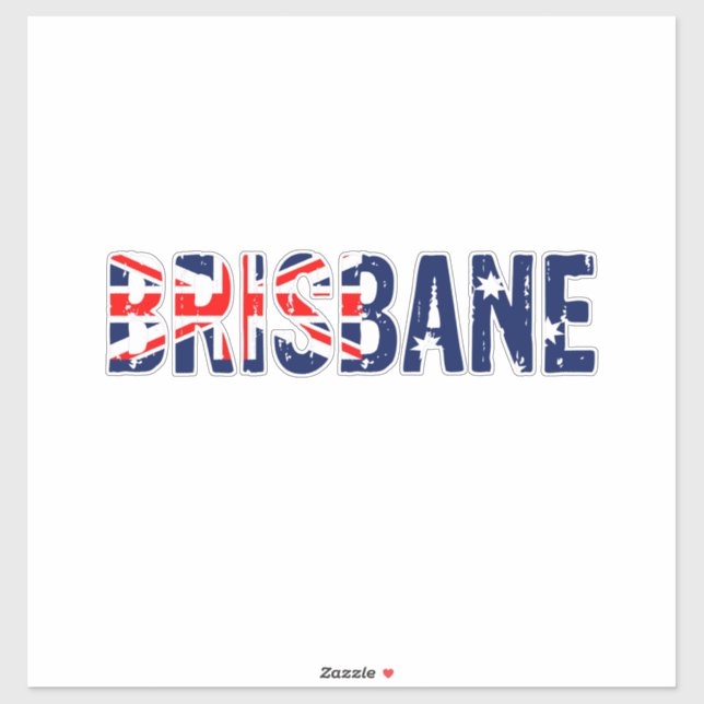 I Liebe Brisbane Aufkleber (Blatt)
