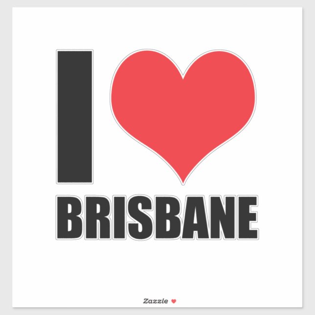 I Liebe Brisbane Aufkleber (Blatt)