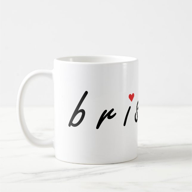 I Liebe Brisbane Kaffeetasse (Links)