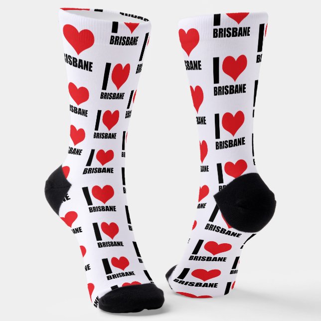 I Liebe Brisbane Socken (Gewinkelt)