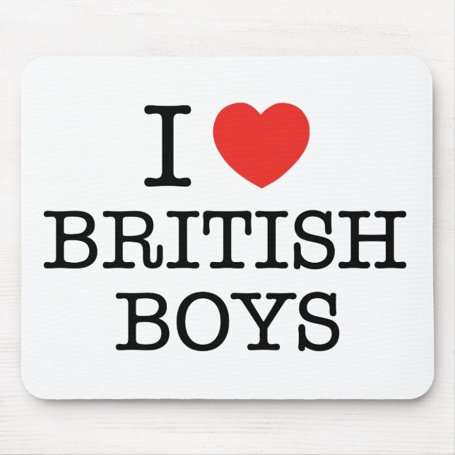 I Liebe-Briten-Jungen Mousepad (Vorne)