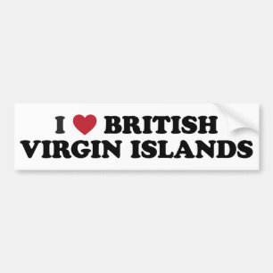 I Liebe British Virgin Islands Autoaufkleber