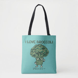 I Liebe Broccoli, Kawaii Niedlicher japanischer Ca Tasche