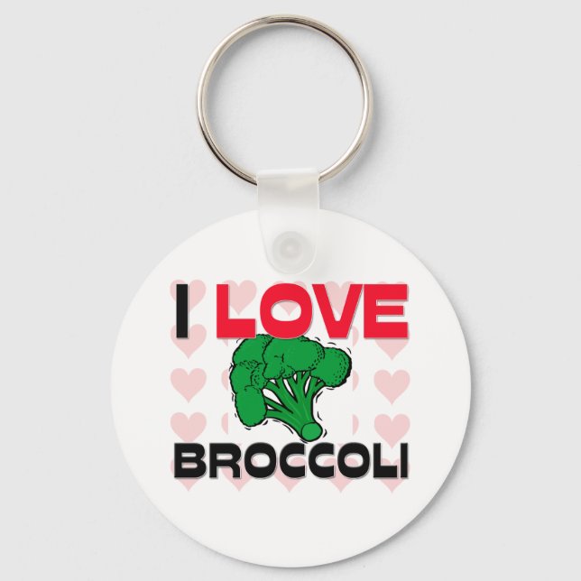 I Liebe Broccoli Schlüsselanhänger (Vorderseite)