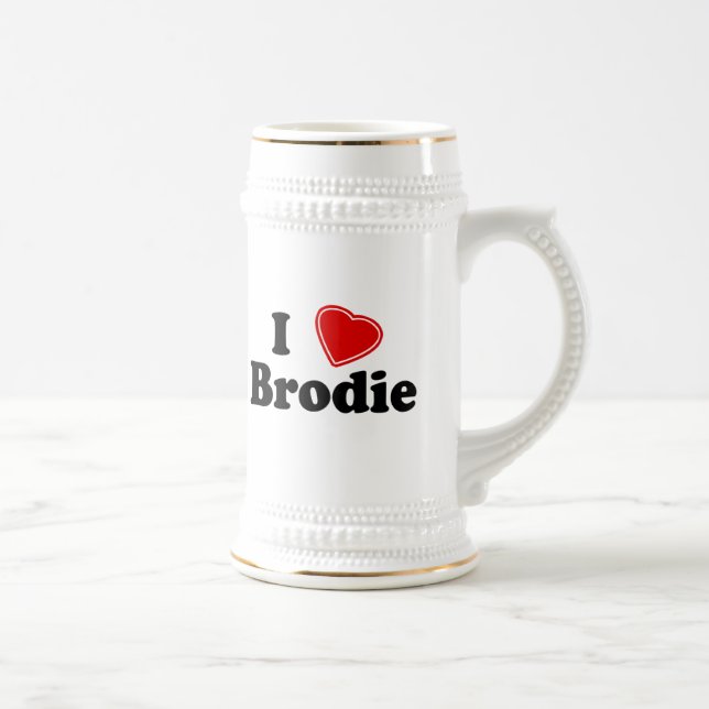 I Liebe Brodie Bierglas (Rechts)