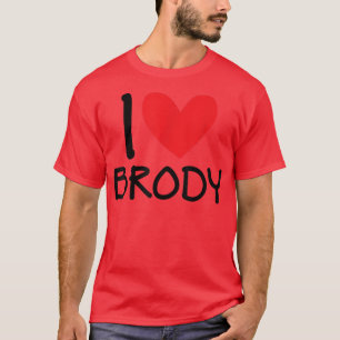 I Liebe Brody Name Herz Personalisiert Männer Typ T-Shirt