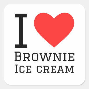 I Liebe Brownice Quadratischer Aufkleber