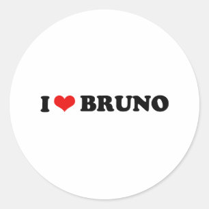 I LIEBE BRUNO RUNDER AUFKLEBER